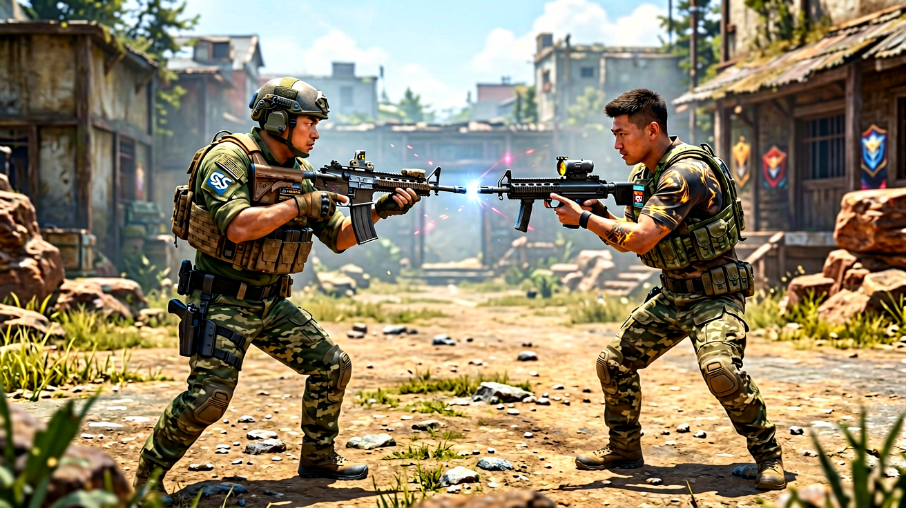 CSGO游戏画面，战术射击与竞技对战场景